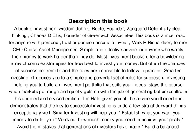 Smarter investing tim hale pdf